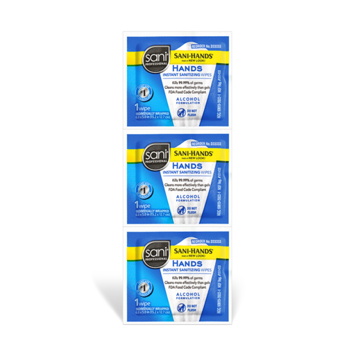 SANI-HANDS PACKETS SANITIZING WIPES